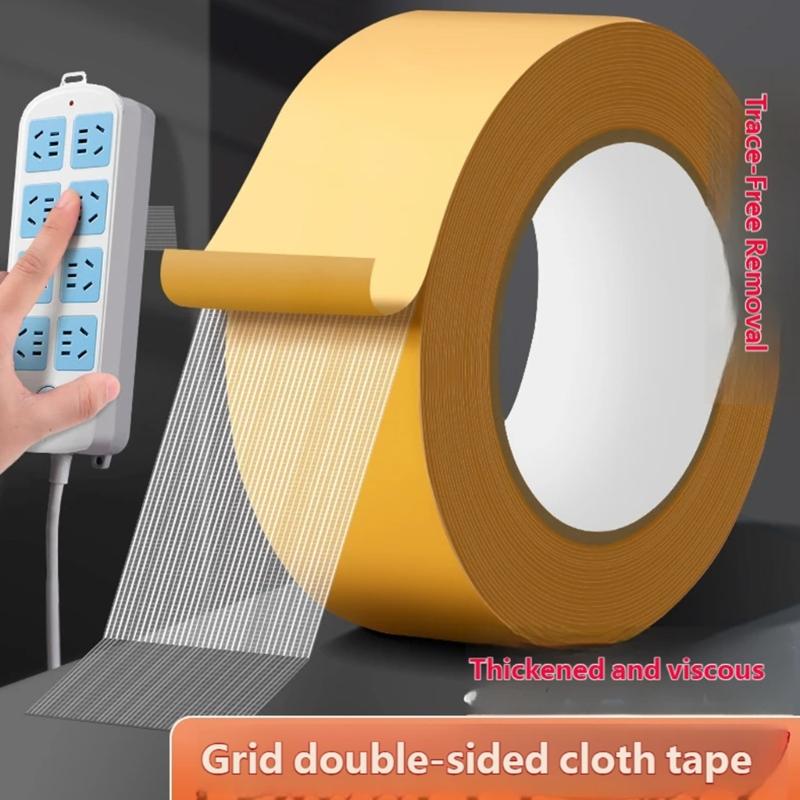 Net Cloth Adhesive Tape 20M Long Heavy Duty Double Sided Mounting Tape For Carpets Mat And Baseboards Home Decoration