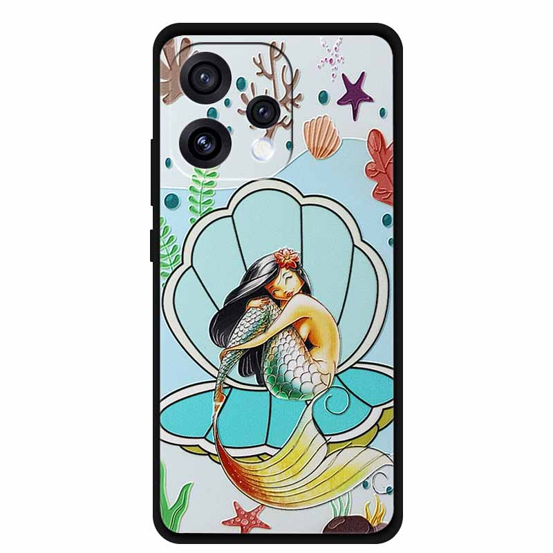 3D Emboss Case For Oppo Reno15 5G Phone Case Reno 15 Coque Flowers Silicone Soft Back Cover For Oppo Reno 15C 5G 2025 Case Funda