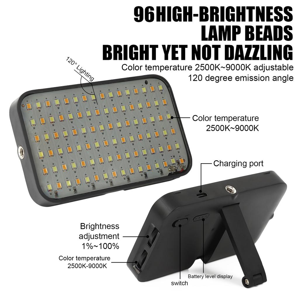 120 LED Tattoo Reduce Reflected Light Tattoo Fill Light with 52mm CPL Lens Filter Tattoo Photograph Light Compatible Any Phone