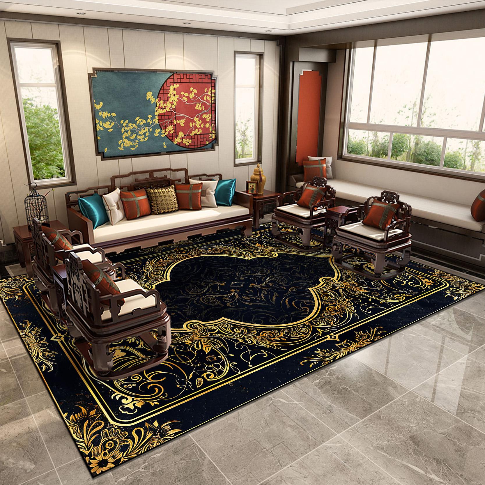 

Modern Luxury Large Rugs for Living Room Sofa Office Non Slip Bedroom Lounge Entrance Floor Mat Home Decor 60x90cm