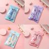 7Pcs/set School Supplies Gift Box Gel Pen 6 Color Ballpoint Pen Pencil Utility Knife Rubber Durable and Diverse Stationery Set