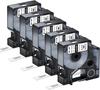 3-10PK 12mm/19mm Flexible Nylon Labels Compatible for Dymo A18488 A18490 Industry Label Tape For DYMO Rhino 4200 5000 Printer