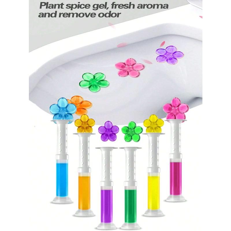 Toilet Cleaning Gel, Flower Stamp Toilet Gel, Flower Fragrance Toilet Deodorant Gel, Toilet Bowl Cleaner, Odor Removal Gel