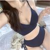2025 Multi-Color Women's Sexy Korean Split Bikini - Nylon Swimwear Fashion