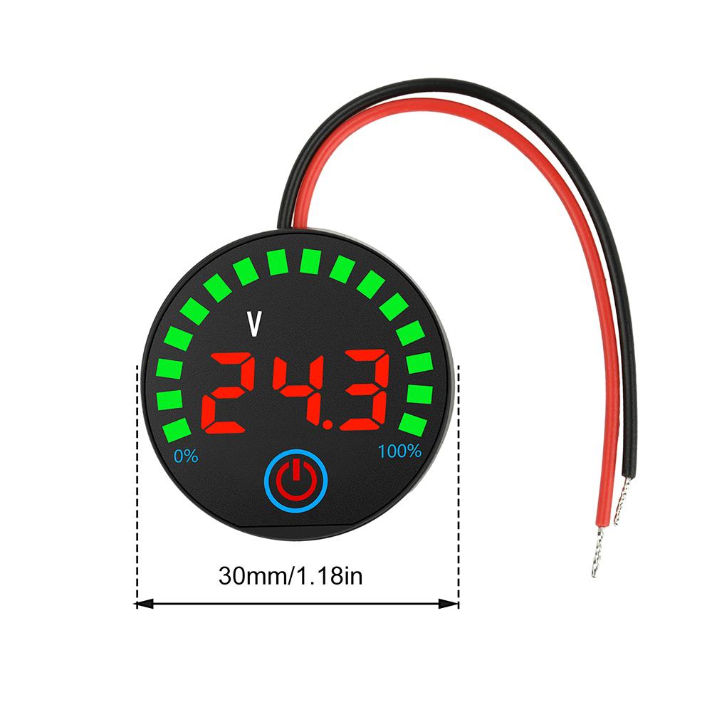 Lithium Battery Tester DC7-11V Circular LED Indicator With Customizable Voltage Settings Power Monitor for Acid Lithium Battery