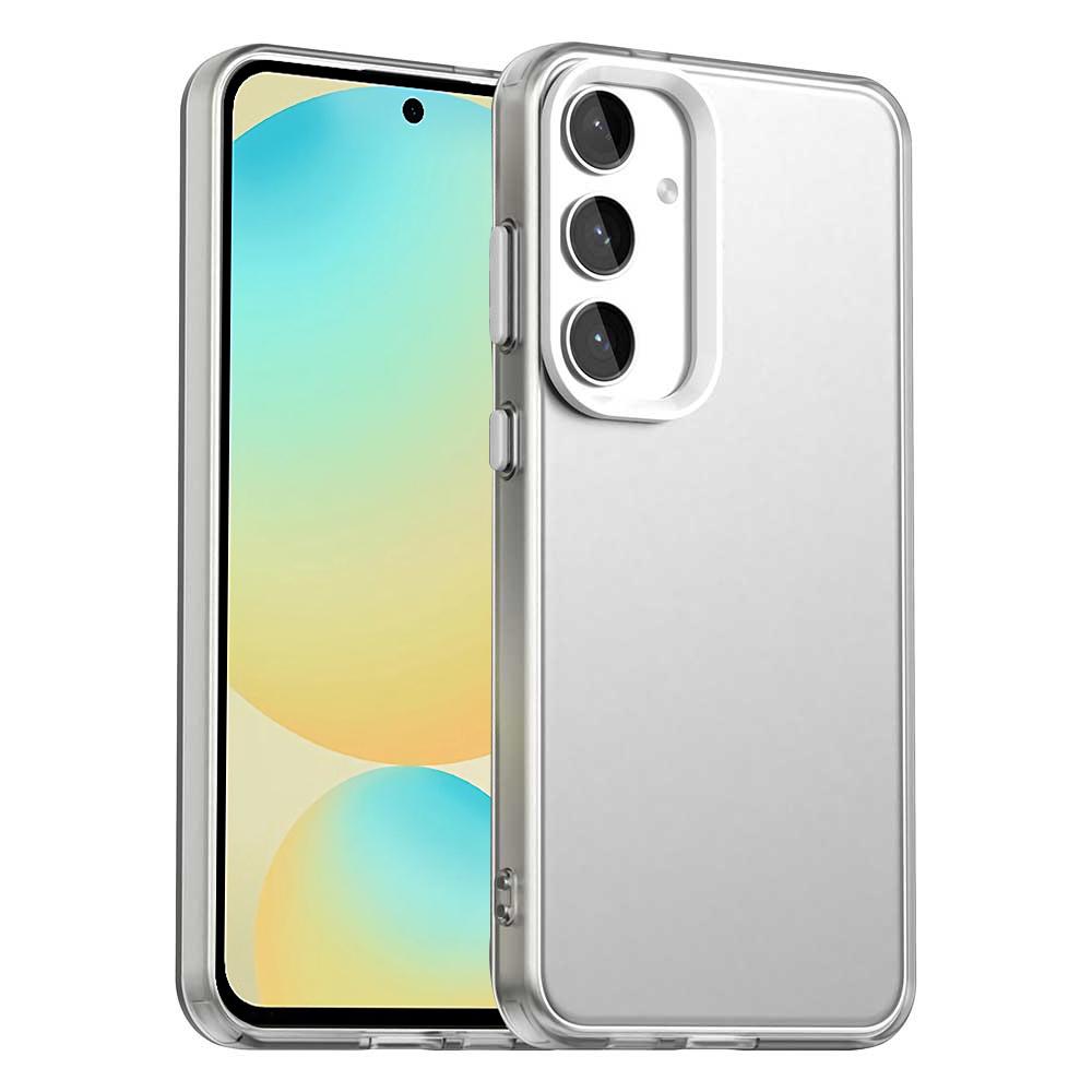 

For Samsung Galaxy S24 FE Case PC+TPU+PET Matte Anti-Drop Phone Back Cover White