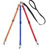 3 Way Dog Leash Reflective Adjustable Coupler No Tangle Detachable 3 In 1 Multiple Dog Leash with Soft Padded Handle for 1 2 3 Dog Pet Cat Puppy
