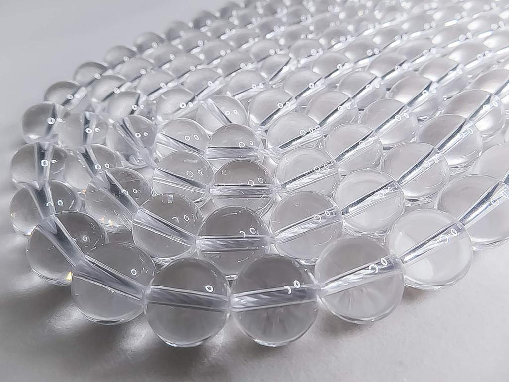 3A synthetic quartz crystal sold as a whole string 38 Natural stone beads Power stone mm [SmileStone] High-quality (approx. cm) (10 (synthetic quartz)