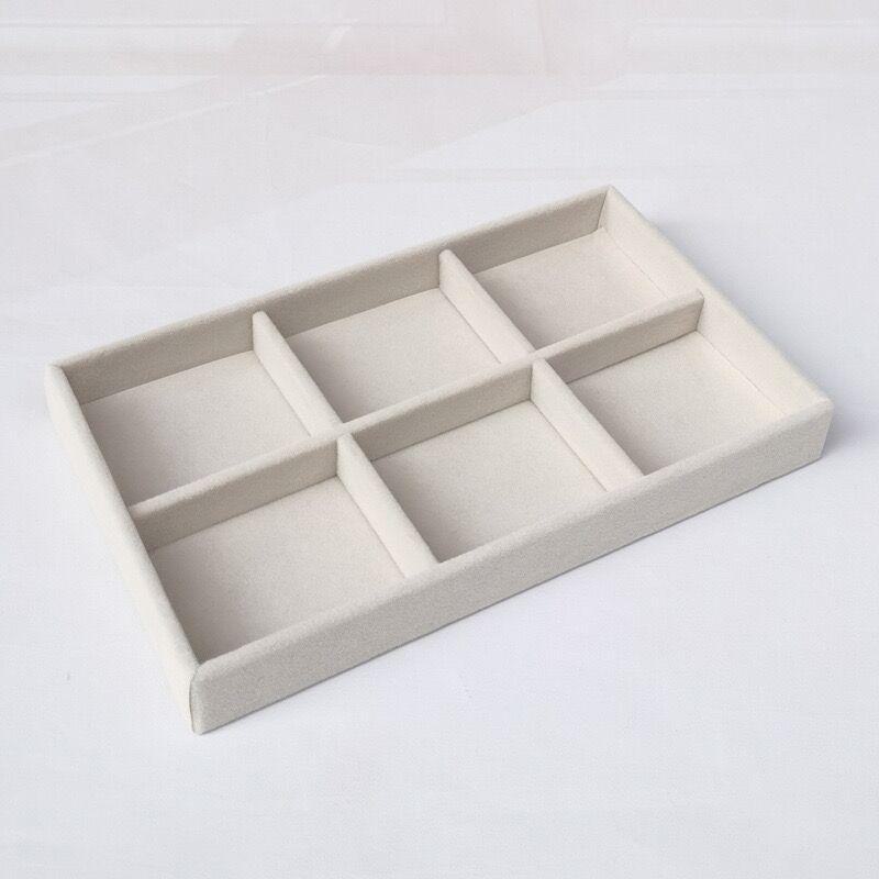 Plaid Flannel Jewelry Storage Box with Dividers for Earrings and Necklaces