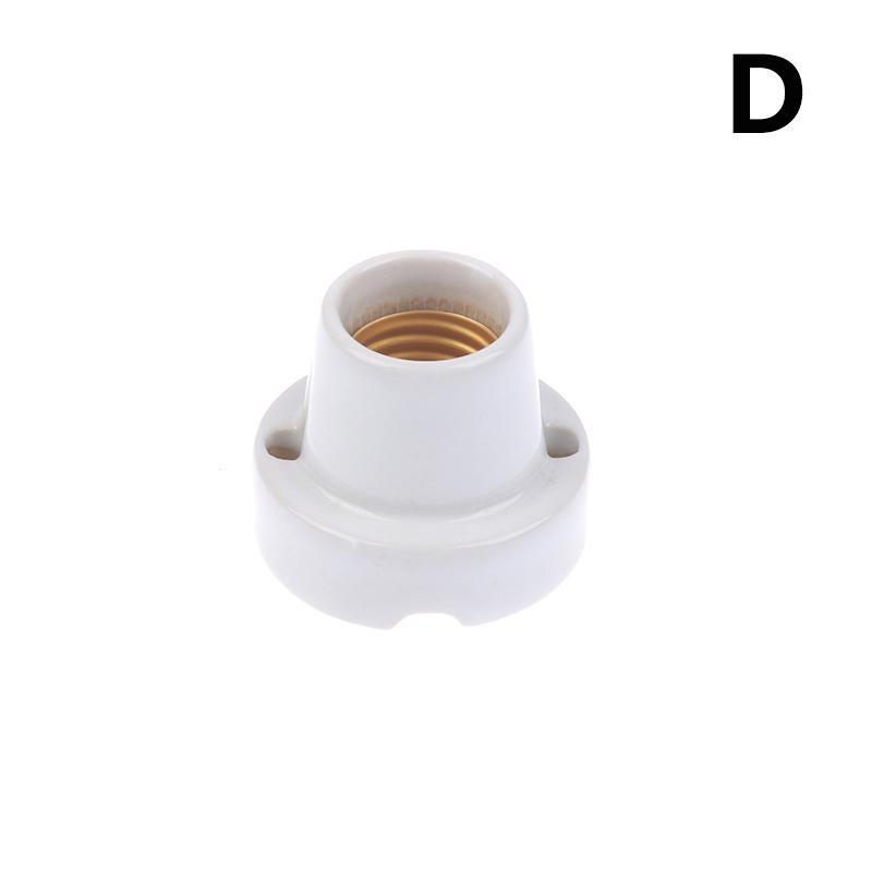 4 Styles High Temperature Resistant All Ceramic Lamp Holder Screw E27 All Copper Core High Quality Ceramic Light Base Holder