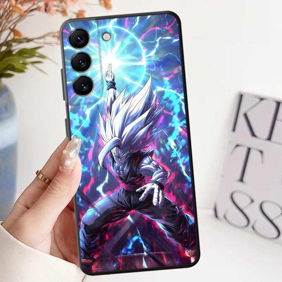 Case for Samsung Galaxy A51 A73 A22 A52 A41 A25 A71 A24 A55 A26 A72 A35 A23 A53 A36 A32 Black Soft Phone Cover Dragon Ball Son