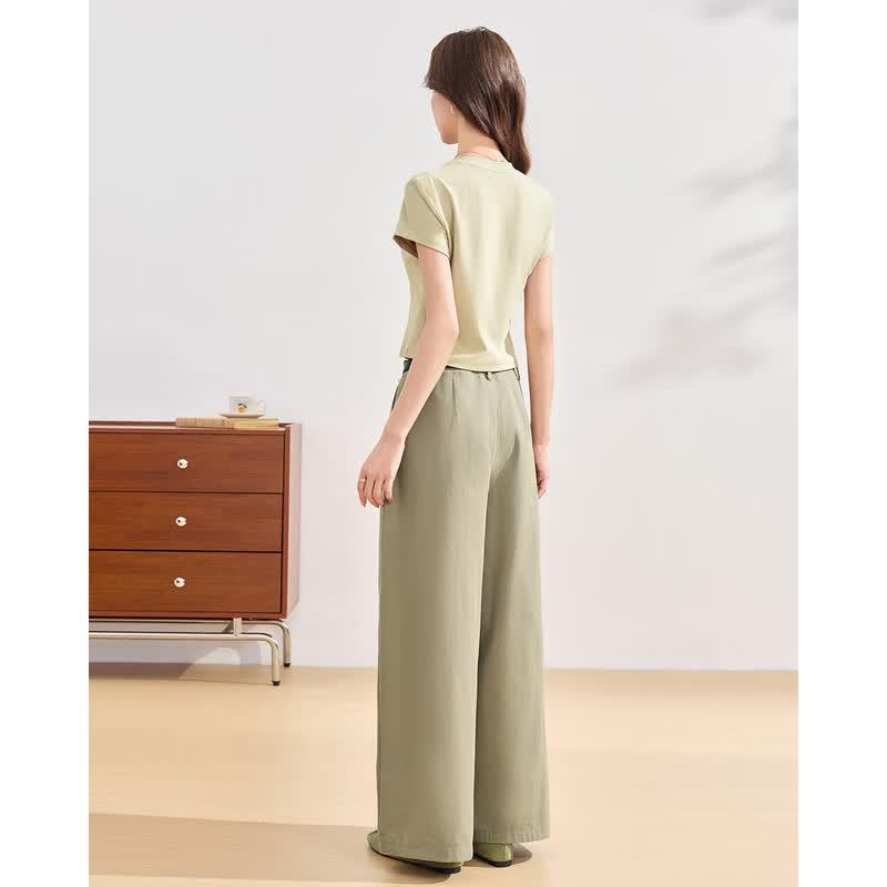 IEF 2026 Summer High-Waist Two-Piece Pants Set