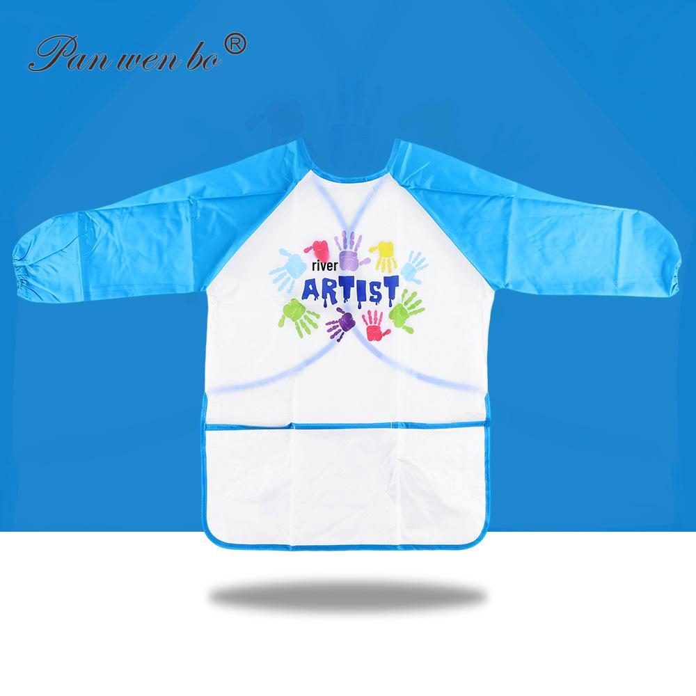 Children's Long-Sleeve Art Smock & Bib - Anti-Stain for Early Education and Kindergarten