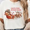 Santa Cat Shirt Cute Christmas Cat Lover Graphic
