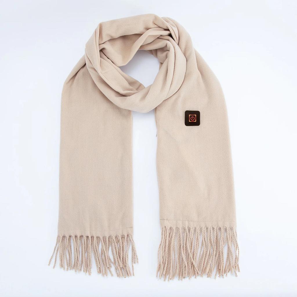 2025 USB Charging Electric Heated Scarf Rechargeable Adjustable Temperature Electric Winter Warmer Creative Unisex Warm Shawl
