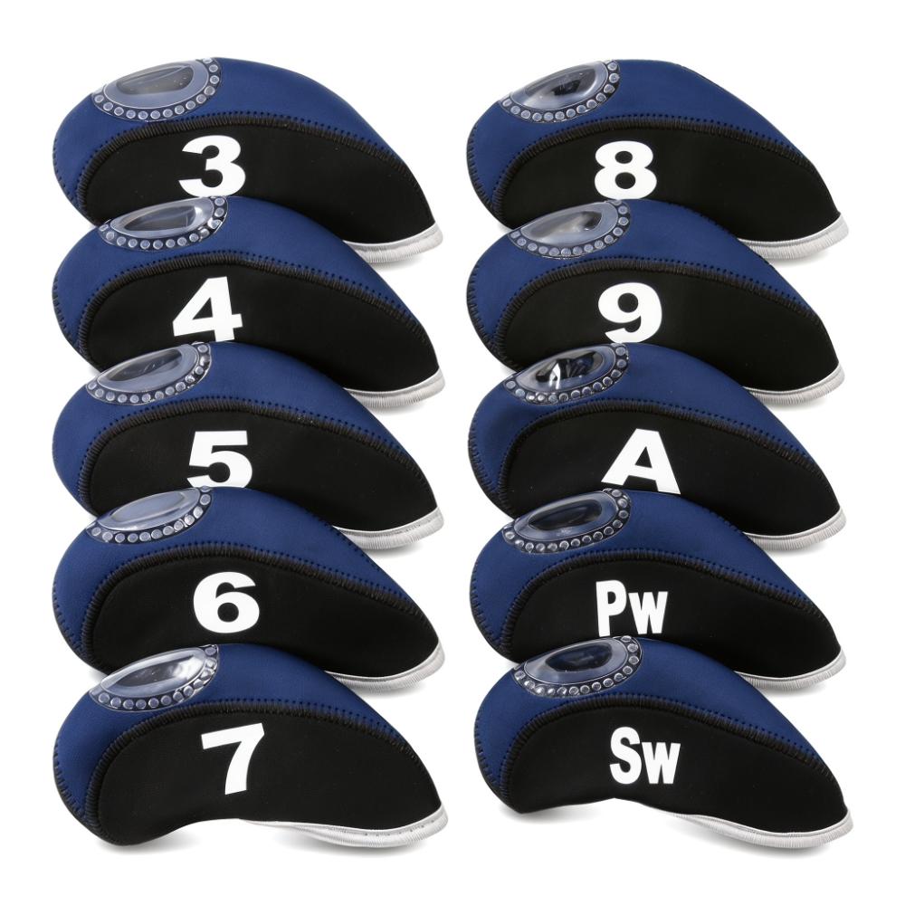 10pcs Neoprene Golf Club Head Covers Scratch Proof Golf Club Head Cover Set  Golf course