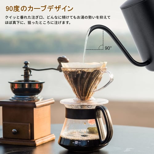 Sakura Direct Mail [Japanese Food Standards Certified] 600ml Coffee Drip Pot, Narrow-Mouth Coffee Kettle, Coffee Pot for 2-3 People, Stainless Steel,