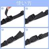 FINGOOO Cargo Tie-Down Straps, 5-Piece Set, for Securely Secure Cargo, Tie-Down Straps, Cable Ties, Packaging Straps, Earthquake Preparedness, Black (