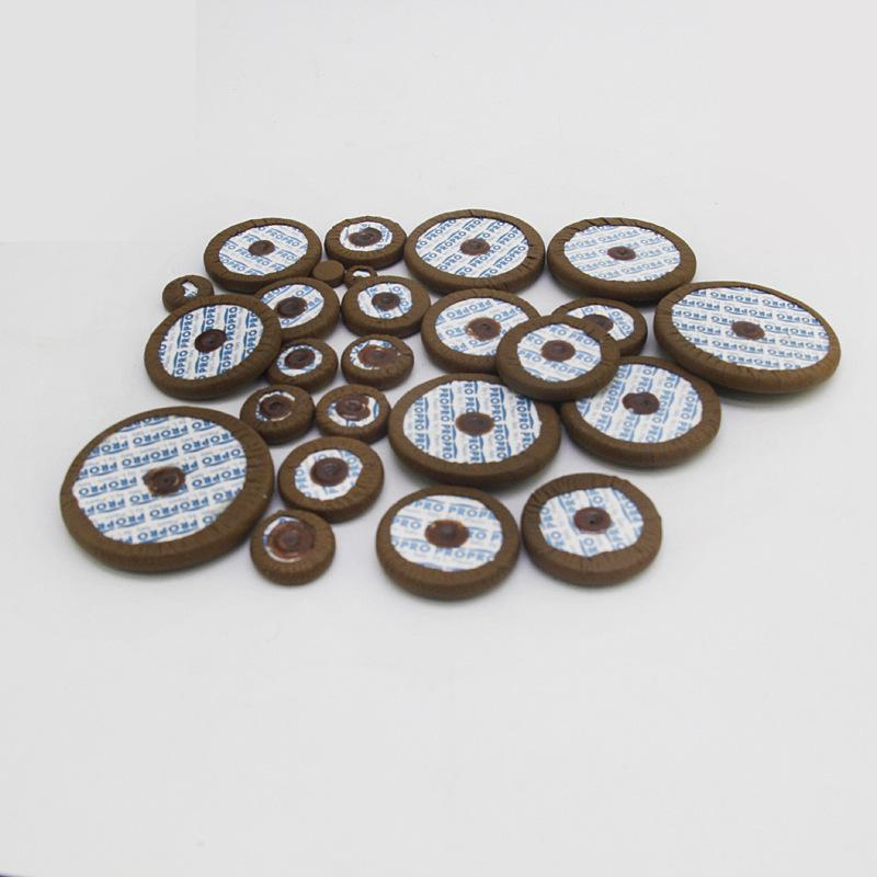 Saxophone leather pads, tenor and alto genuine leather sealing sound hole pads, coffee-colored maintenance key sheepskin