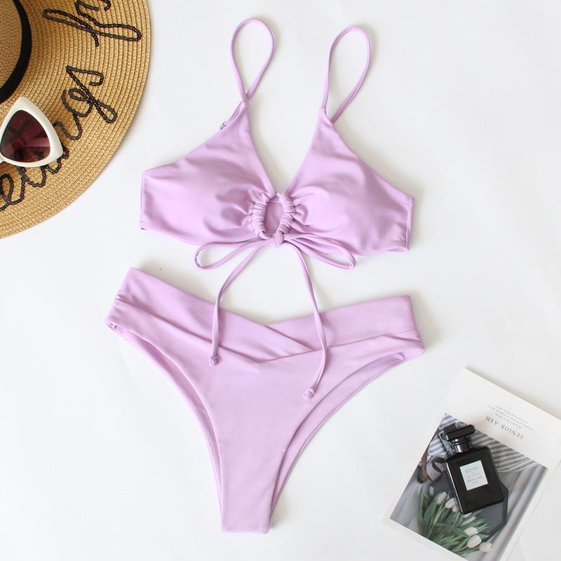 Sexy Bikini Swimsuit Female Swimwear Women Bandage Thong Bikini Set Bather Swimming Beachwear for Bathing Suit