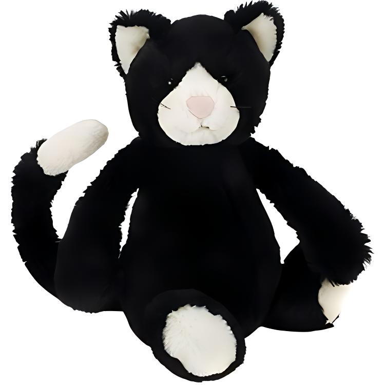 

JELLYCAT Shy Collection Black White Cat Animal Doll Plush Doll 18cm/31cm Height 18 cm