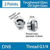1Pcs G1/4 G3/8 G1/2 G3/4 Oil Sight Window Male Thread G1 G1-1/4 G1-1/2 BSP NPT Oil Level Sight Glass Tempered Glass Aluminum