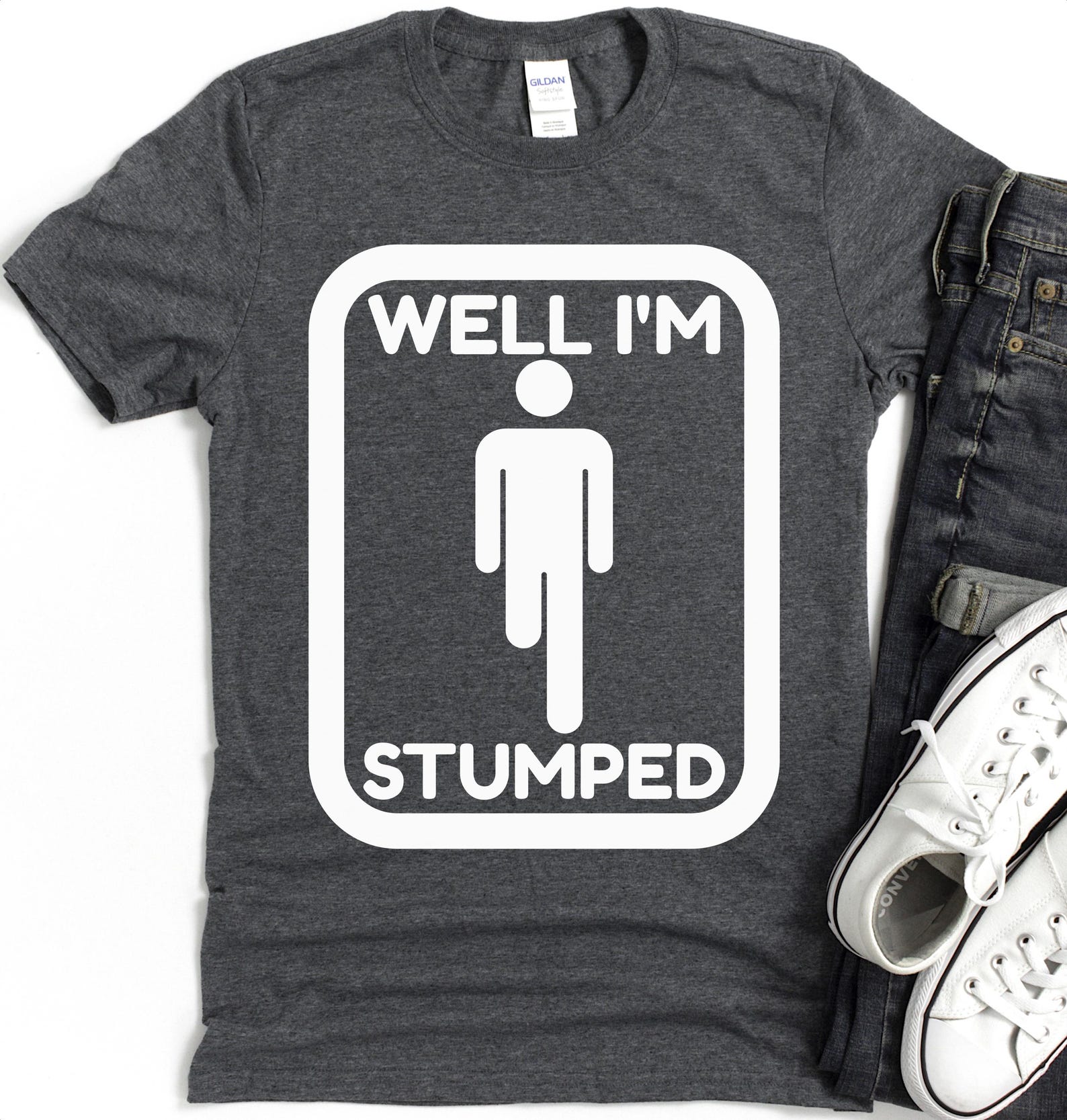 Amputated, Well I m Stumped T-Shirt | Disability Humor Tee S