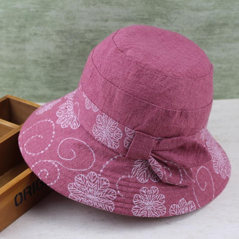 New Hat Ladies Bucket Hat Bow Sunscreen Sun Hat Summer Light Breathable Basin Hat Sun Hat Outdoor