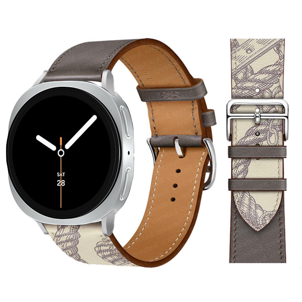 Exquisite leather band For Samsung Galaxy Watch 8 strap 40mm 44mm metal buckle Bracelet correa Galaxy Watch 8 classic 46mm bands