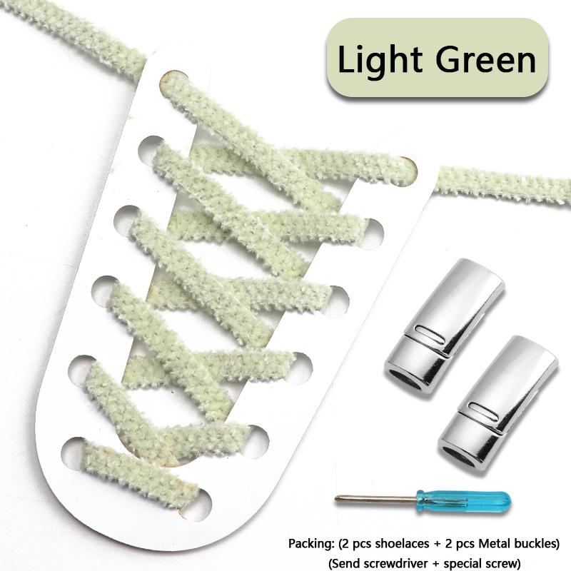 New Plush Elastic Laces Sneakers Magnetic Lock Shoelaces Without ties Kids Adult Flats No Tie Shoe laces for Shoes Accessories