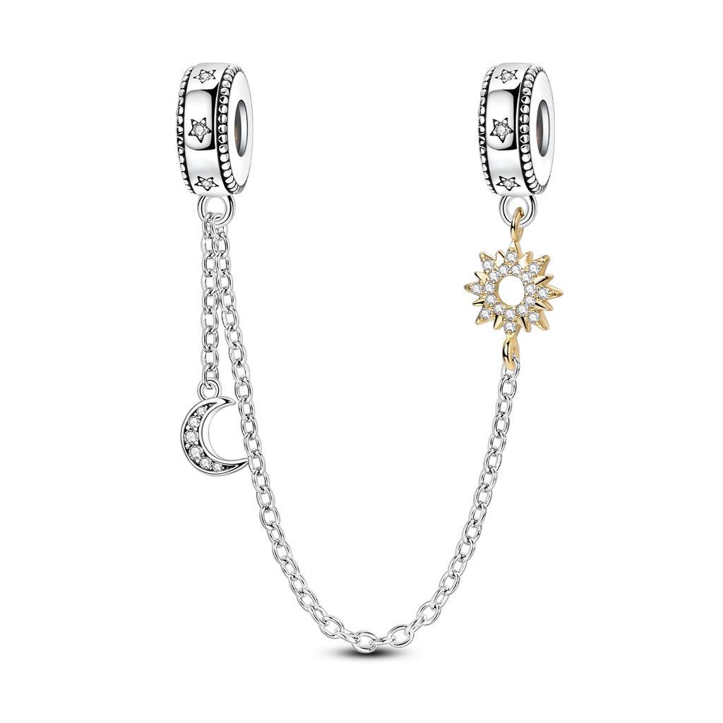 Original 925 Silver Charms Star Moon Sun Starry Sky Pendant Beads For Women Fit Bracelet DIY Fine Jewelry