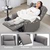 Relax Armchair Adjustable Upholstered Armchair With Footrest 160 Degree Reclining Linen Look Quick Assembly Dark Gray