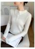 Women's Elegant Cashmere Polo Neck Sweater - Warm, Wide Ribbed Knit Base Layer for Autumn/Winter