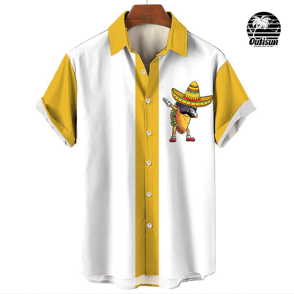 New Hawaiian Shirts for Men Casual Button Down Short Sleeve Unisex Striped 3D Print Summer Beach European Size S to 5XL