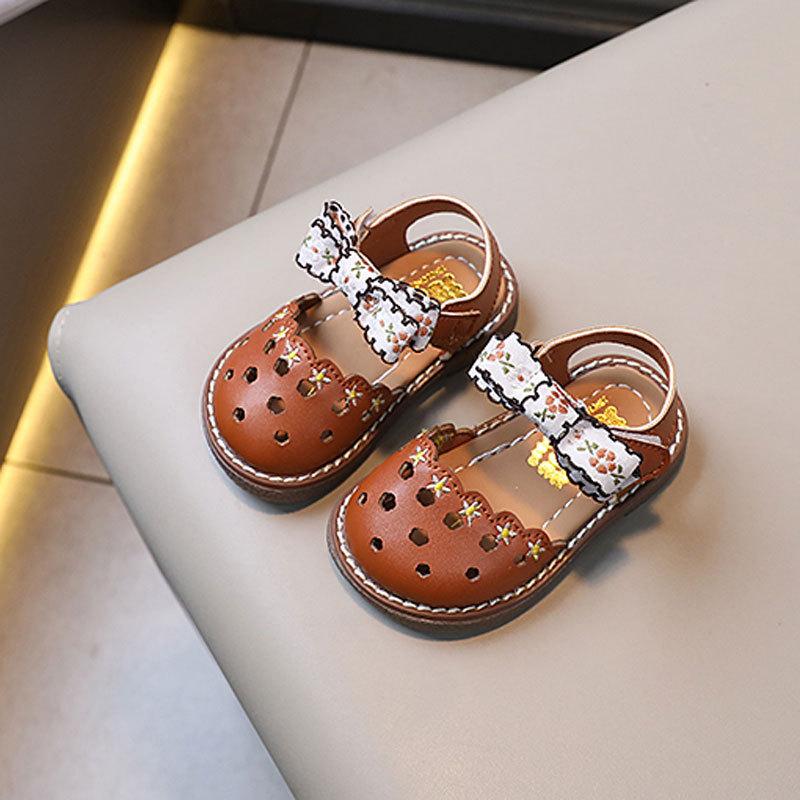 Fashionable Walkers Versatile Comfort Simple Sandals Bow Sweet Temperament Popular Baby Girl Shoes Soft Sole Comfort Baby Shoes