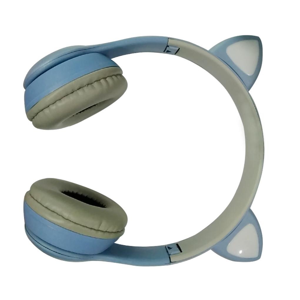 

Cordless Earphone Glow Headset Gaming Supplies Multipurpose Noise Reduction Functional Cartoon Style Version 5.0 синий