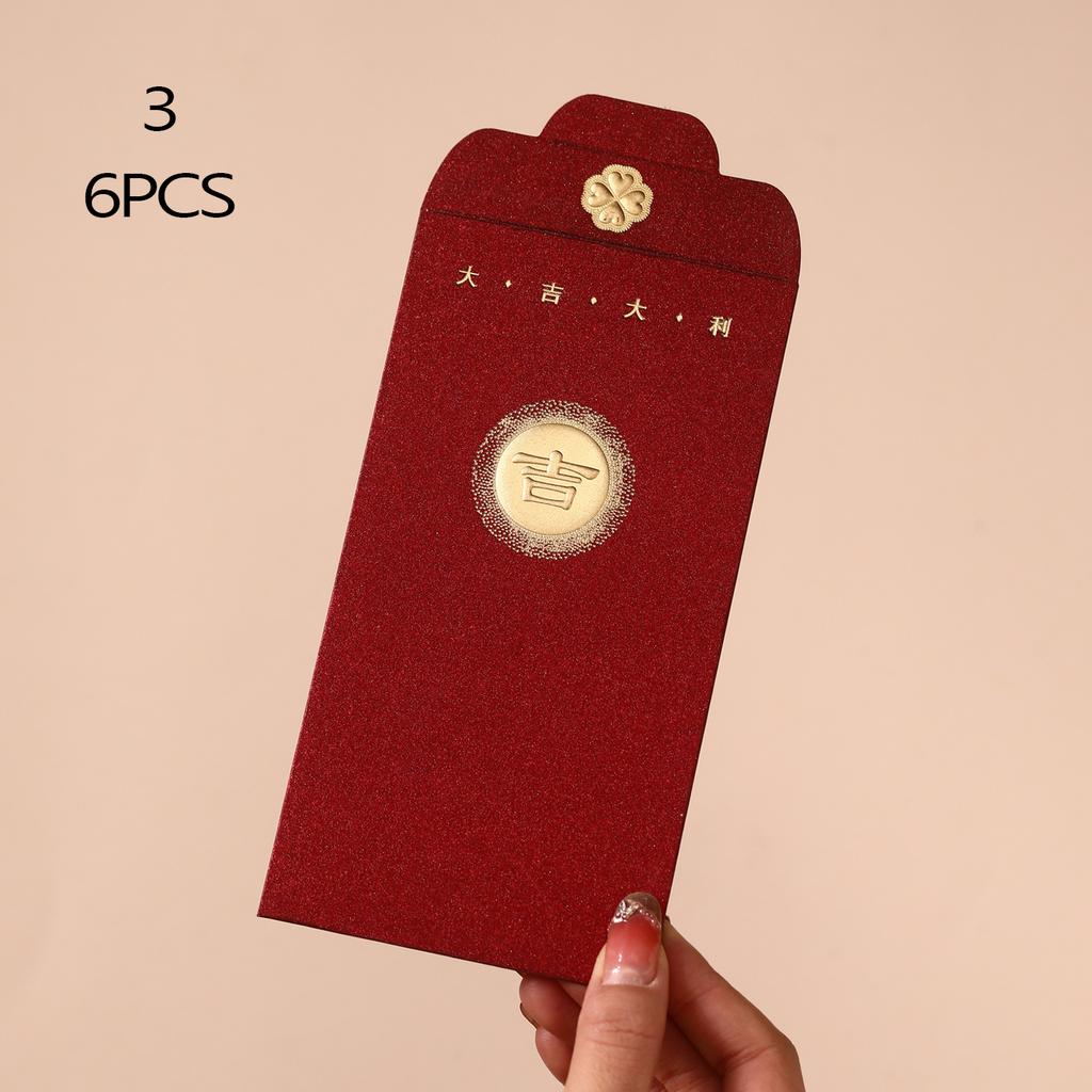 6Pcs/Pack 2026 Relief Horse Year Red Envelope Spring Festival Red Packet Bag Traditional Lucky Money Pockets New Year Gifts