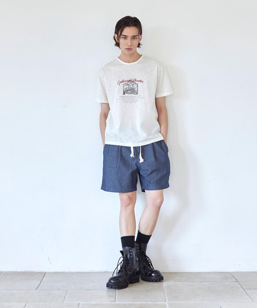 SENTAIR Silhouette Half T-Shirt _Ivory