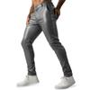 Pantalones Largos Casuales Ajustados Elásticos de Cuero Sintético PU para Hombre Estilo Lápiz Skinny
