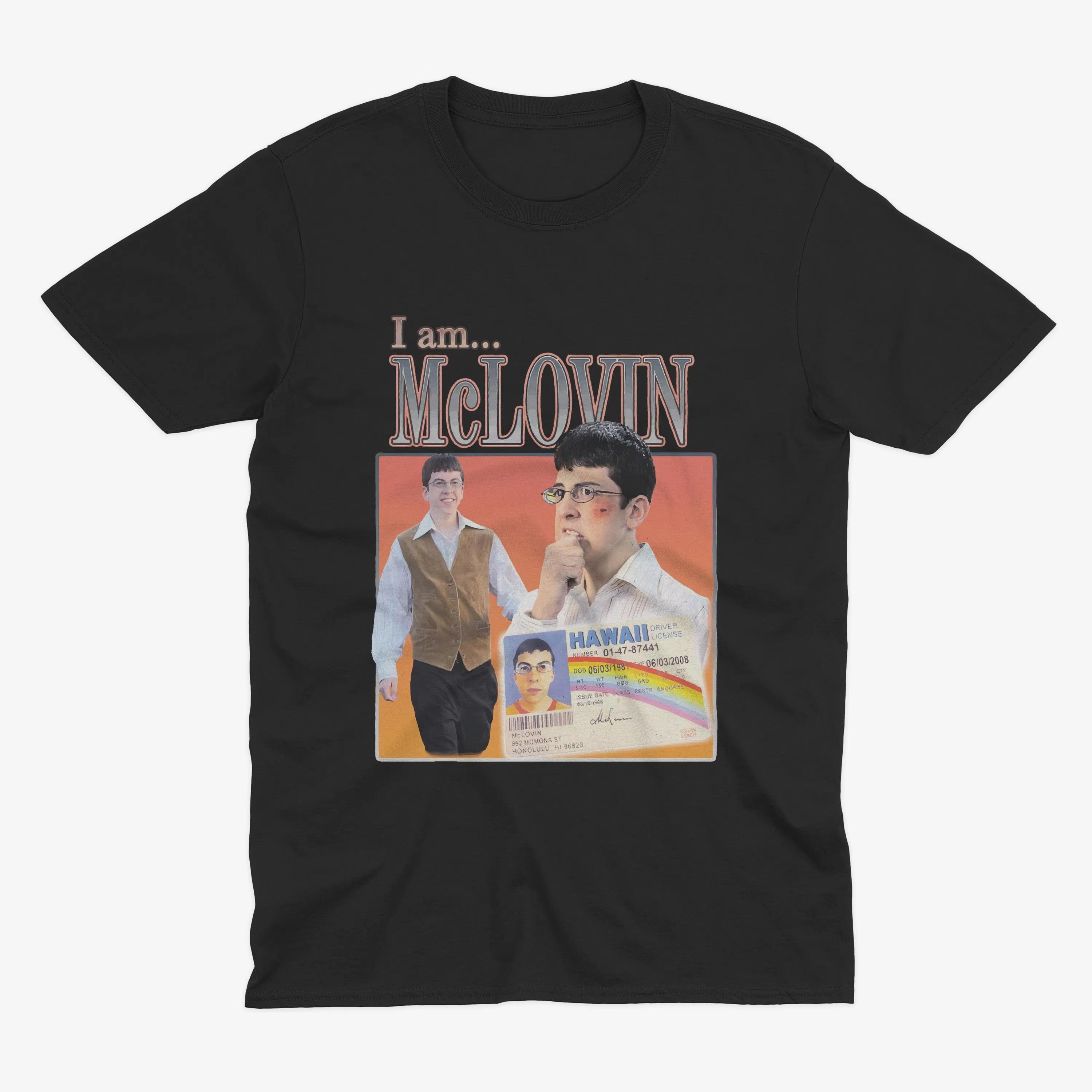 

Mclovin Superded Чоловіча Жіноча Бавовняна Футболка Літо Чоловіча Хараджуку Короткий Рукав Смішний Подарунок на День Народження для Чоловіка Жінки Принт Арт Футболки Топ 4XL