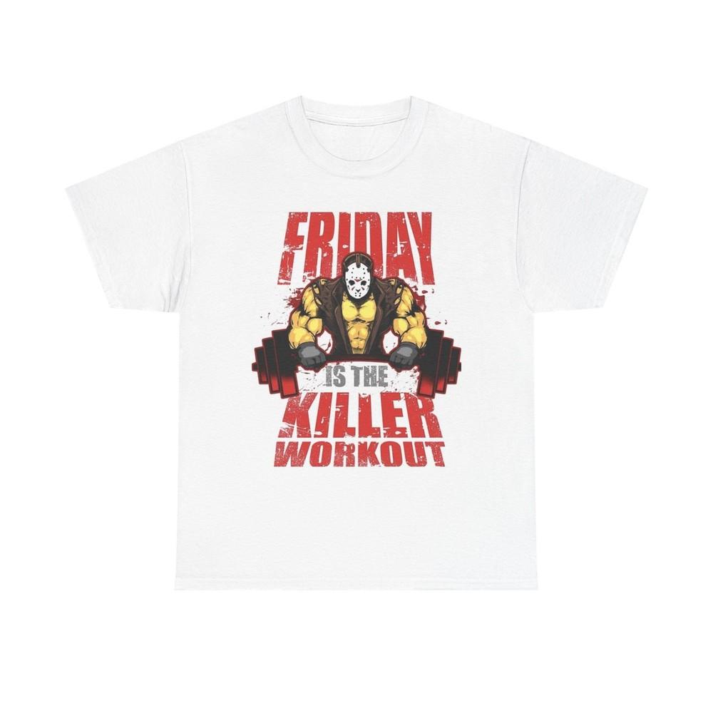 Пятница - это убийственная тренировка Графическая футболка Новый хлопковый футболка Унисекс футболка S