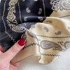 2024 New Paisley Print Small Square Scarf Simulated Silk Thin Neck Scarf Mature Style Sunscreen Headscarf For Women