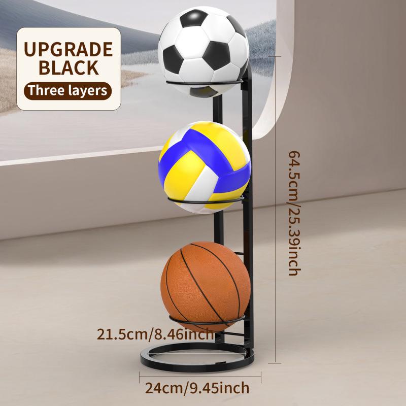 Multi-Function Ball Rack: Basketball, Football & Volleyball Storage for Kids' Rooms