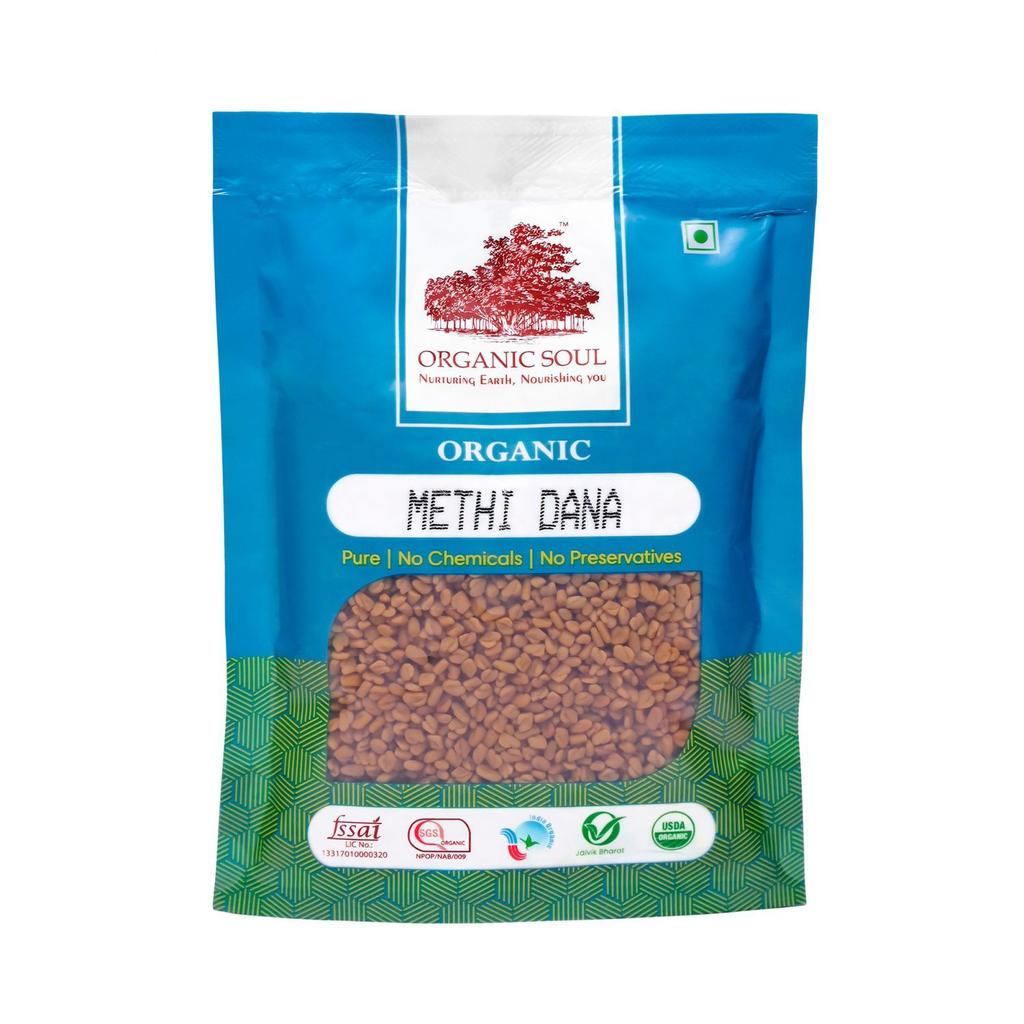 Organic Fenugreek Seeds (100 G), Organic Methi Dana, Organic Soul