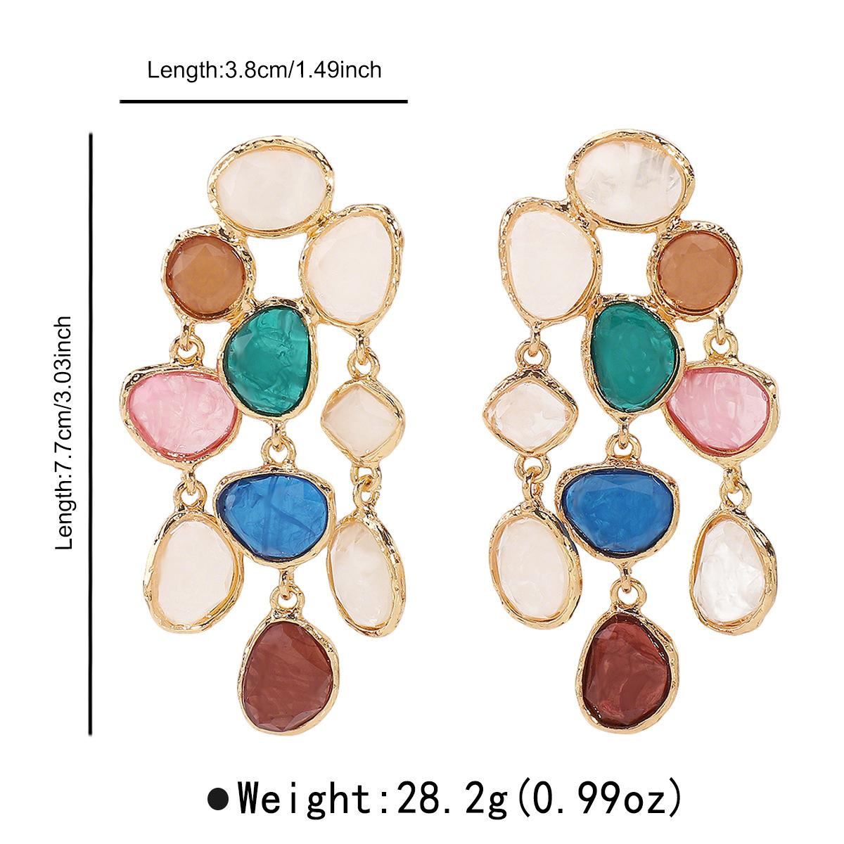 

Новые Модные Цветные Смоляные Серьги-Кисточки Винтажный Этнический Стиль Преувеличенные Висячие Серьги Для Женщин Трендовые Украшения разноцветный