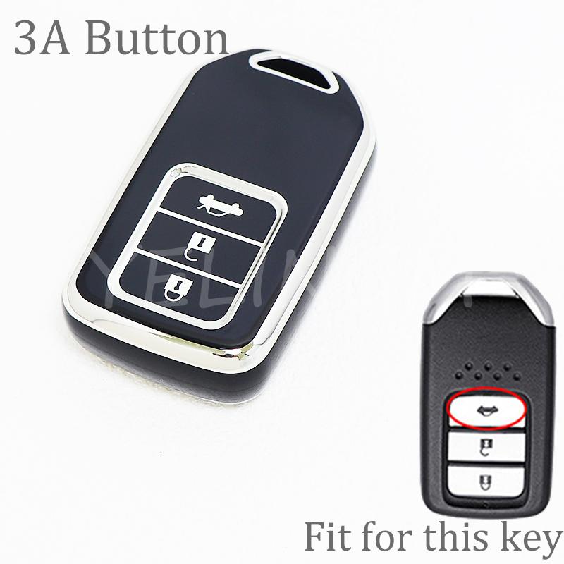 Car Key Cover Case 5 Buttons For Honda Civic Crv Hrv Accord Pilot Fit Freed Vezel Odyssey - Accessories