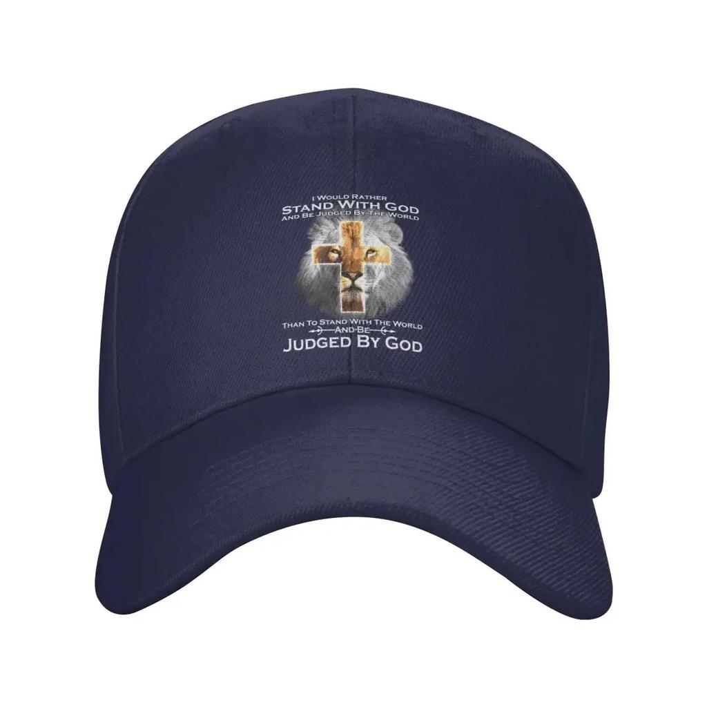 New Custom Punk I Rather Stand With God And Be Judge By The World Baseball Cap Women Unisex Breathable Dad Hat Sports Snapback Hats