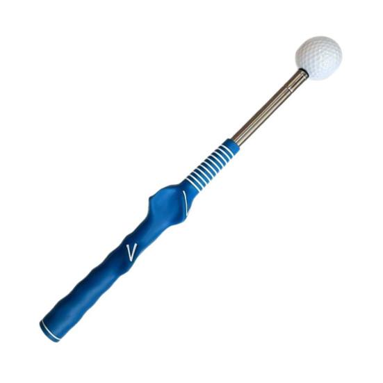 Retractable Golf Swing Training Aid Portable Grip Trainer with Click Feedback for Right And Left Handed Golfers Warm Up Stick