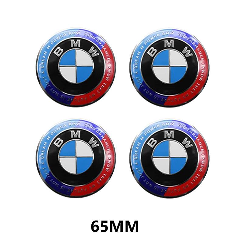 For BMW E30 E38 E39 E46 E60 E61 E90 X1 X3 X4 X5 X6 E70 E83 X5 F10 F30 F32 4pcs 56mm 65mm Car Wheel Center Hub Cap Stickers