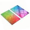 Set of Two Glass Kitchen Cutting Boards Geometric Rainbow 2X30X52 Cm